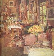 Childe Hassam The Room of Flowers (nn03) France oil painting reproduction